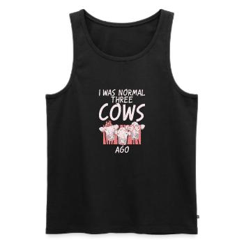 Kuh Geschenk Kuhliebhaber Bauern Geschenk - Männer Premium Bio Tank Top - Schwarz - Vorne - Michal (187cm)