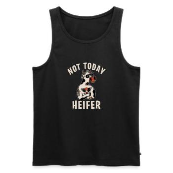 Kuh Geschenk Kuhliebhaber Bauern Geschenk - Männer Premium Bio Tank Top - Schwarz - Vorne - Michal (187cm)