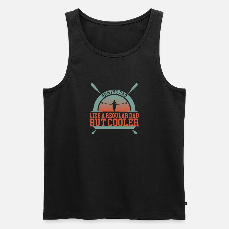 Rowing Dad - Männer Premium Bio Tank Top - Schwarz