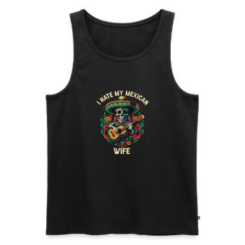 Je déteste ma femme mexicaine Mexique Pride Country - Débardeur bio Premium Homme - noir - Devant - Michal (187cm)
