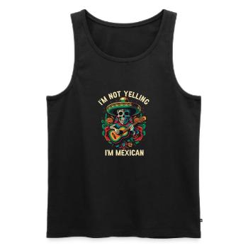 Je ne crie pas Je suis Mexican Life Mexico Pride Coun - Débardeur bio Premium Homme - noir - Devant - AI Model Male 178 light (178cm)