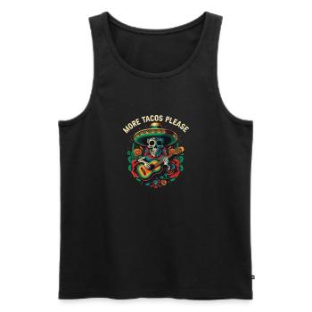 More Tacos Please Taco Eater Mexican Food Foodie - Männer Premium Bio Tank Top - Schwarz - Vorne - Michal (187cm)
