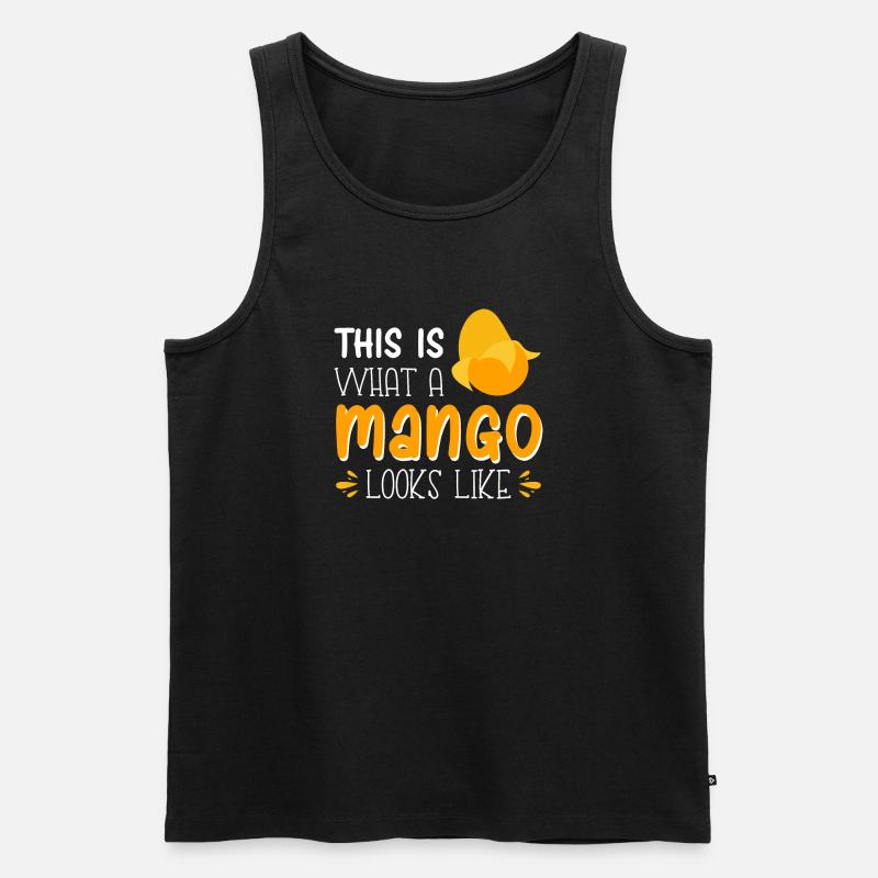 So sieht eine Mango aus - Männer Premium Bio Tank Top - Schwarz