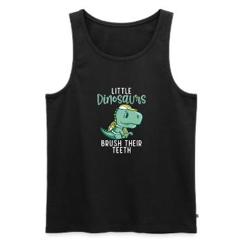 Dinosaur Gift Dino Lover Gift - Men's Premium Organic Tank Top - black - Front - AI Model Male 178 light (178cm)