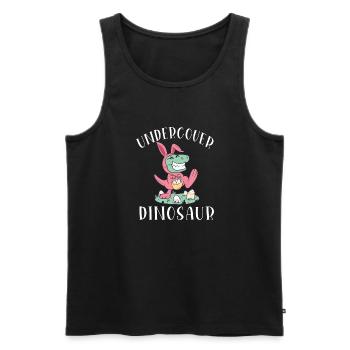 Dinosaur Gift Dino Lover Gift - Men's Premium Organic Tank Top - black - Front - AI Model Male 178 light (178cm)