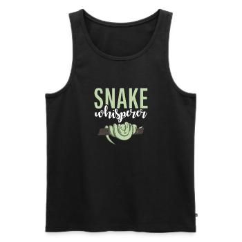 Schlange Geschenk Schlangenliebhaber - Männer Premium Bio Tank Top - Schwarz - Vorne - AI Model Male 178 light (178cm)