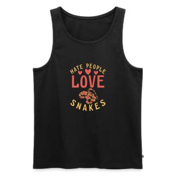Snake Gift Snake Lover - Men's Premium Organic Tank Top - black - Front - Michal (187cm)