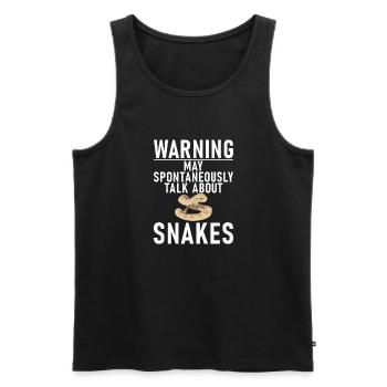 Snake Gift Snake Lover - Men's Premium Organic Tank Top - black - Front - AI Model Male 178 light (178cm)