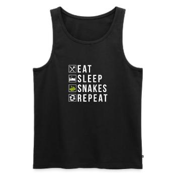 Snake Gift Snake Lover - Men's Premium Organic Tank Top - black - Front - Michal (187cm)