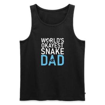 Snake Gift Snake Lover - Men's Premium Organic Tank Top - black - Front - AI Model Male 178 light (178cm)
