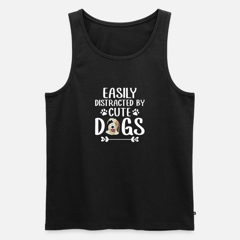Sheepadoodle Doodle Hund - Männer Premium Bio Tank Top - Schwarz
