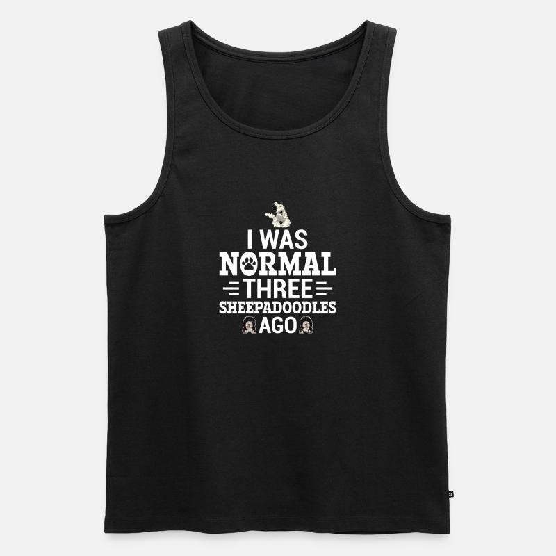 Sheepadoodle Doodle Dog - Men's Premium Organic Tank Top - black