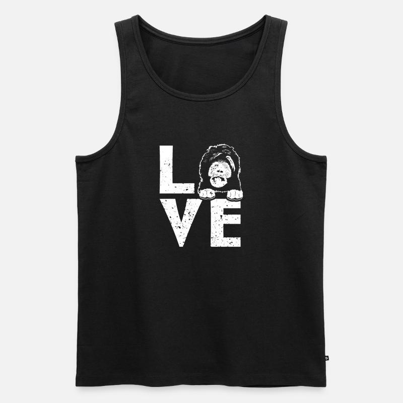 Sheepadoodle Doodle Hund - Männer Premium Bio Tank Top - Schwarz
