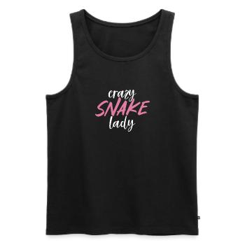 Snake Gift Snake Lover - Men's Premium Organic Tank Top - black - Front - Michal (187cm)