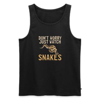 Snake Gift Snake Lover - Men's Premium Organic Tank Top - black - Front - Michal (187cm)