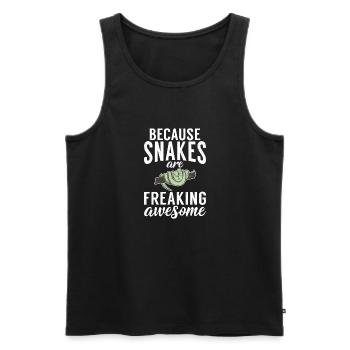Snake Gift Snake Lover - Men's Premium Organic Tank Top - black - Front - Michal (187cm)