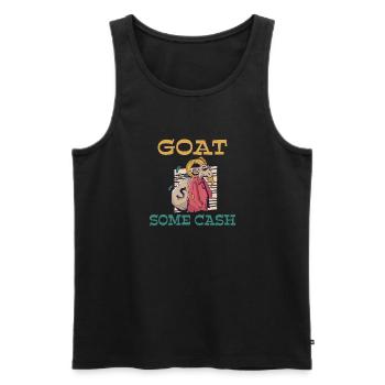 Ziegengeschenk Ziegenliebhaber Geschenk - Männer Premium Bio Tank Top - Schwarz - Vorne - Michal (187cm)