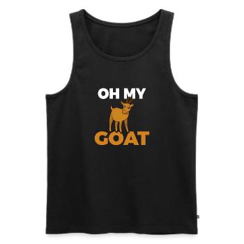 Ziegengeschenk Ziegenliebhaber Geschenk - Männer Premium Bio Tank Top - Schwarz - Vorne - Michal (187cm)