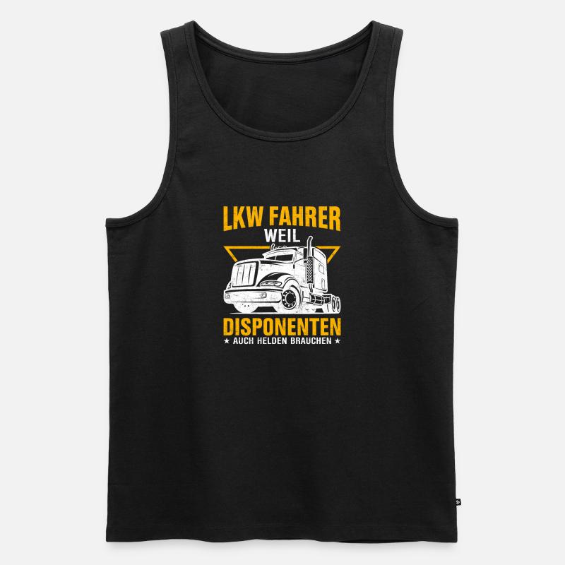 LKW Fahrer Geschenkidee Disponenten - Männer Premium Bio Tank Top - Schwarz