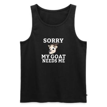 Ziegengeschenk Ziegenliebhaber Geschenk - Männer Premium Bio Tank Top - Schwarz - Vorne - Michal (187cm)