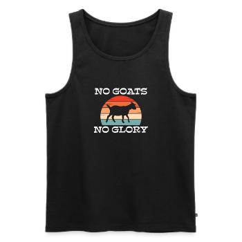 Ziegengeschenk Ziegenliebhaber Geschenk - Männer Premium Bio Tank Top - Schwarz - Vorne - Michal (187cm)