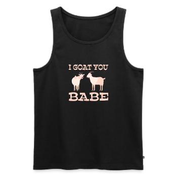 Goat Gift Goat Lover Gift - Men's Premium Organic Tank Top - black - Front - AI Model Male 178 light (178cm)