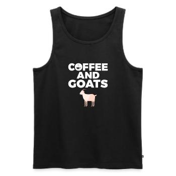 Ziegengeschenk Ziegenliebhaber Geschenk - Männer Premium Bio Tank Top - Schwarz - Vorne - Michal (187cm)