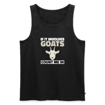 Ziegengeschenk Ziegenliebhaber Geschenk - Männer Premium Bio Tank Top - Schwarz - Vorne - Michal (187cm)