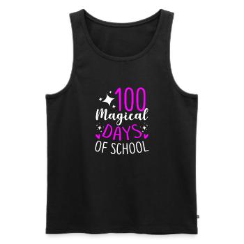 100 Magical Days Of School Enrollment Beginners - Men's Premium Organic Tank Top - black - Front - AI Model Male 178 light (178cm)