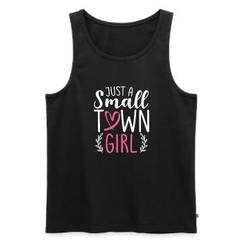 Just A Small Town Girl Village Little City Life - Men's Premium Organic Tank Top - black - Front - AI Model Male 178 light (178cm)