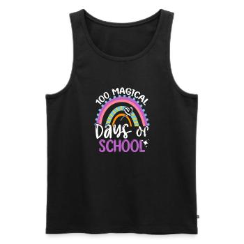 100 Magical Days Of School Enrollment Beginners - Men's Premium Organic Tank Top - black - Front - AI Model Male 178 light (178cm)