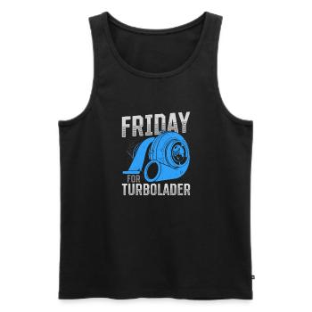Les vendredis pour le réglage du turbocompresseur Déplacement de course de voitures - Débardeur bio Premium Homme - noir - Devant - Michal (187cm)