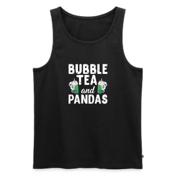 Panda Cadeaux Panda Lover - Débardeur bio Premium Homme - noir - Devant - Michal (187cm)