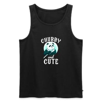 Panda Cadeaux Panda Lover - Débardeur bio Premium Homme - noir - Devant - Michal (187cm)