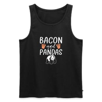 Panda Cadeaux Panda Lover - Débardeur bio Premium Homme - noir - Devant - Michal (187cm)