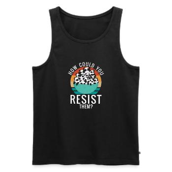 Panda Gifts Panda Lover - Men's Premium Organic Tank Top - black - Front - Michal (187cm)