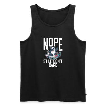 Panda Gifts Panda Lover - Men's Premium Organic Tank Top - black - Front - Michal (187cm)