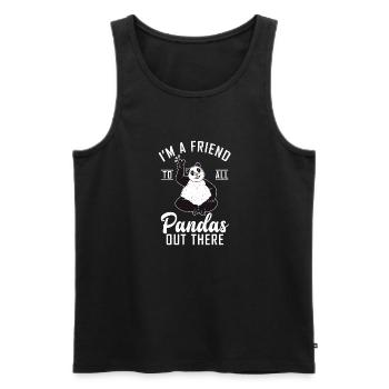 Panda Cadeaux Panda Lover - Débardeur bio Premium Homme - noir - Devant - Michal (187cm)