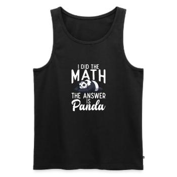 Panda Cadeaux Panda Lover - Débardeur bio Premium Homme - noir - Devant - Michal (187cm)