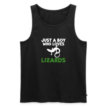 Eidechsenliebhaber Eidechse Geschenk Eidechse Besitzer - Männer Premium Bio Tank Top - Schwarz - Vorne - AI Model Male 178 light (178cm)