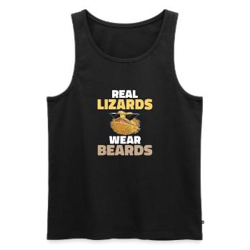Eidechsenliebhaber Eidechse Geschenk Eidechse Besitzer - Männer Premium Bio Tank Top - Schwarz - Vorne - AI Model Male 178 light (178cm)