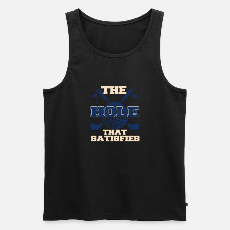 Golf Geschenk Witz Golfspieler Golfer - Männer Premium Bio Tank Top - Schwarz