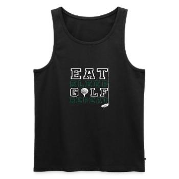 Golf Geschenk Witz Golfspieler Golfer - Männer Premium Bio Tank Top - Schwarz - Vorne - AI Model Male 178 light (178cm)