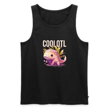 Coolotl Axolotl Lover Amphibian Mexican Walking Fi - Débardeur bio Premium Homme - noir - Devant - Michal (187cm)