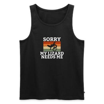 Eidechsenliebhaber Eidechse Geschenk Eidechse Besitzer - Männer Premium Bio Tank Top - Schwarz - Vorne - AI Model Male 178 light (178cm)