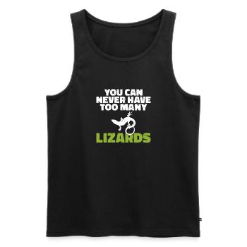 Eidechsenliebhaber Eidechse Geschenk Eidechse Besitzer - Männer Premium Bio Tank Top - Schwarz - Vorne - Michal (187cm)