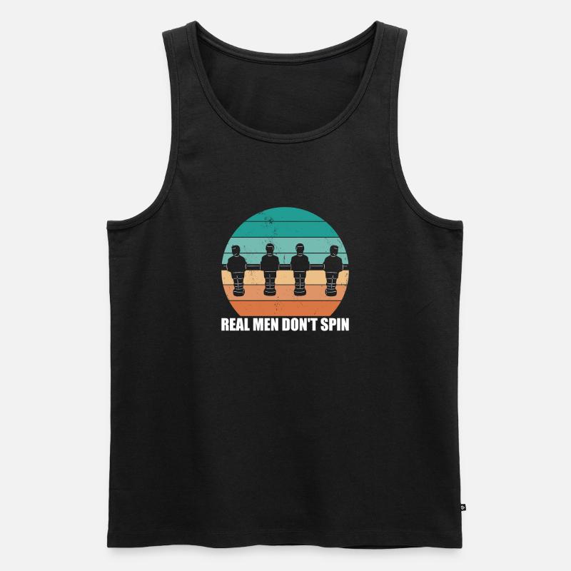 Real Men Don't Spin - Männer Premium Bio Tank Top - Schwarz