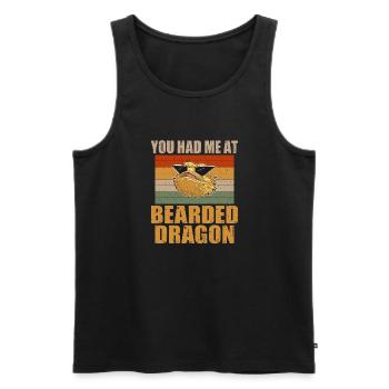 Lizard Lover Lizard Gift Lizard Owner - Men's Premium Organic Tank Top - black - Front - Michal (187cm)