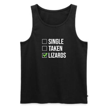 Eidechsenliebhaber Eidechse Geschenk Eidechse Besitzer - Männer Premium Bio Tank Top - Schwarz - Vorne - AI Model Male 178 light (178cm)