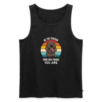 Weimaraner Welpe Hundehalter Hundefreund - Männer Premium Bio Tank Top - Schwarz - Vorne - Michal (187cm)